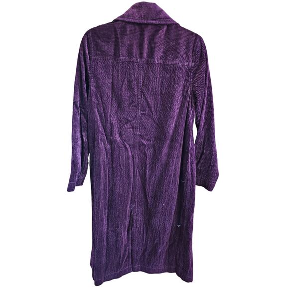Anthropologie Corduroy Duster Jacket Purple Size 4 - Picture 12 of 12